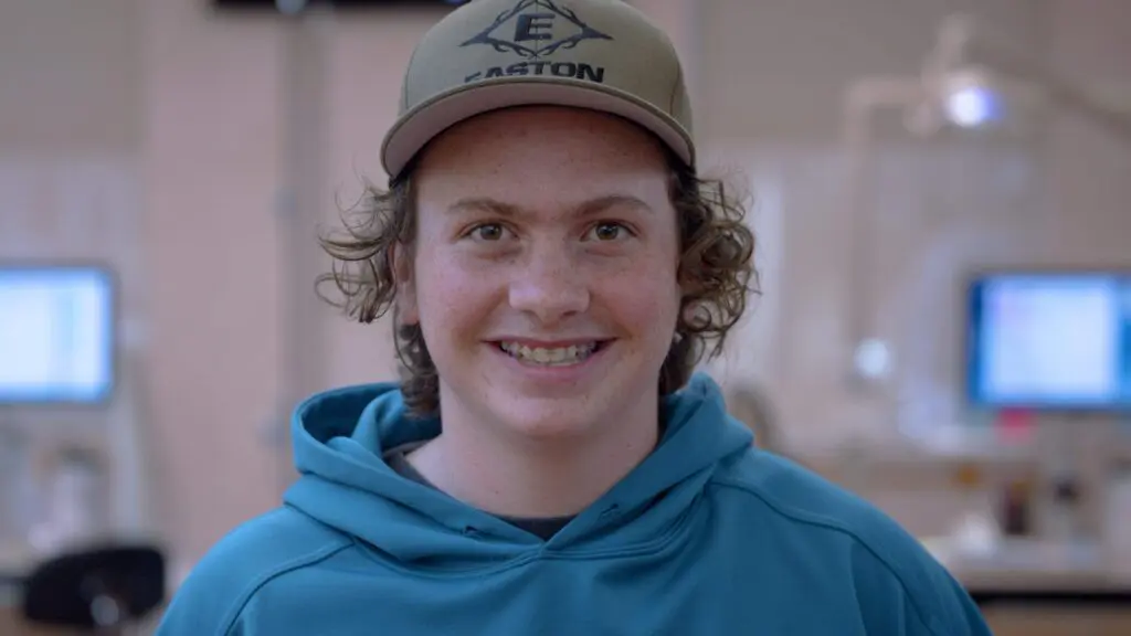 patient with clear braces