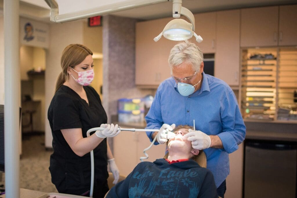 20 The team at Roeder Orthodontics working on a patient