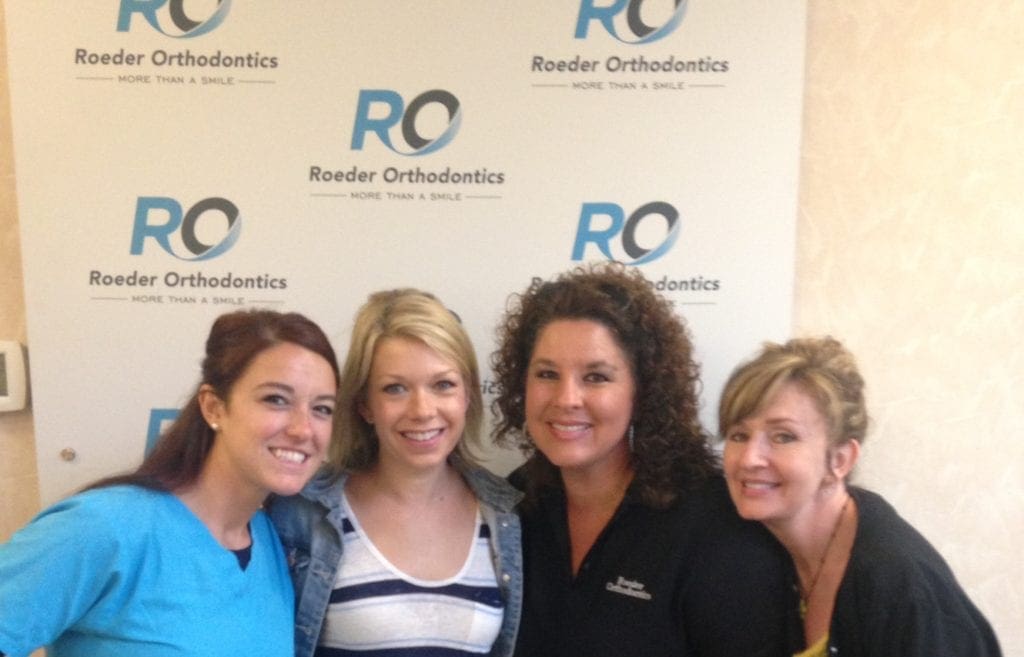 The Roeder Orthodontics team with Mary Elizabeth Ellis